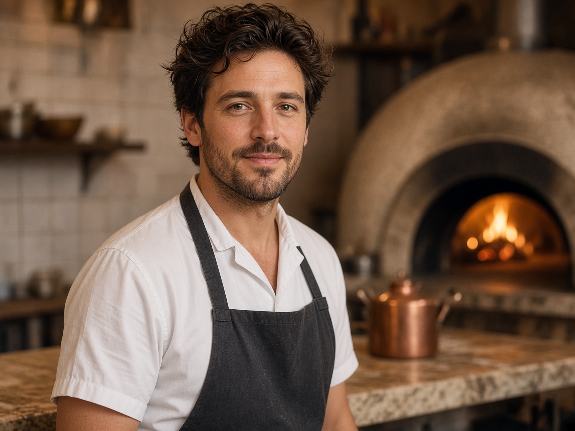 Pizzaiolo au travail dans la cuisine